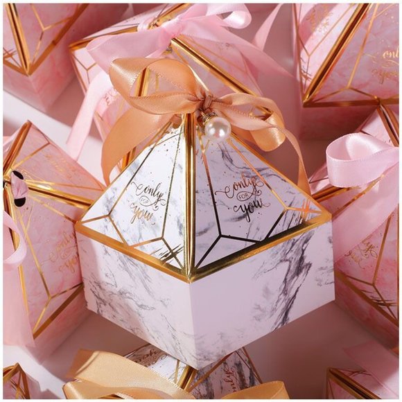 25pcs Deluxe Candy Boxes Wedding Birthday Holiday Favors Party Gifts Paper Box - Picture 4 of 5